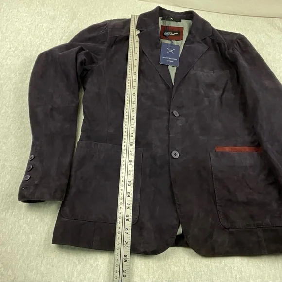 SEBASTIEN JAMES COLLECTION SJ-6004 JAROD SUEDE MEN’S BLAZER JACKET SIZE:50 NAVY